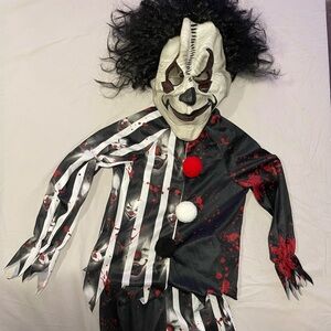 Spirit Creepy Clown Costume - Black, White, and Red